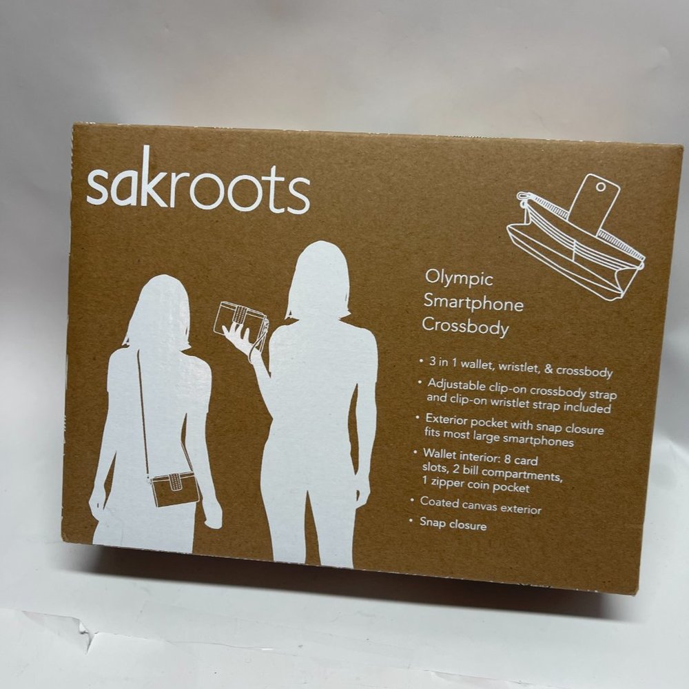 Sakroots Olympic - Black wristlet crossbody- Black SD - New In Box - Picture 2 of 3